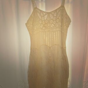 Crochet white dress!